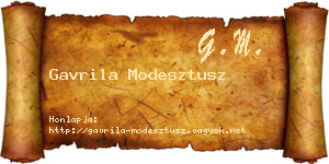 Gavrila Modesztusz névjegykártya